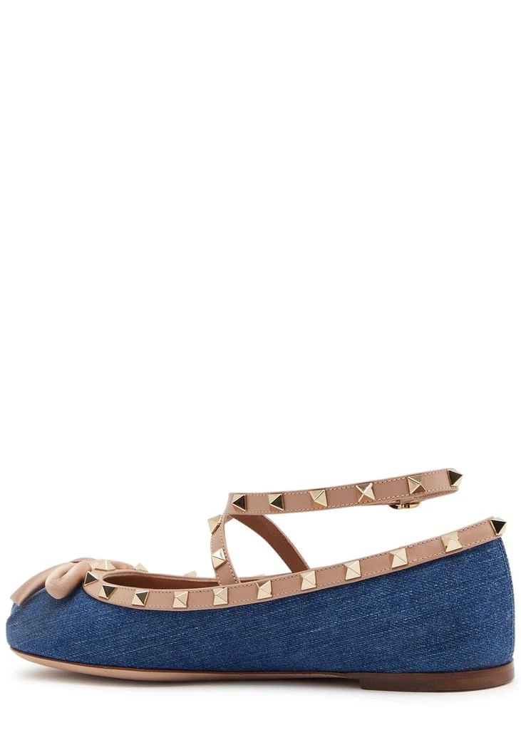 Valentino Rockstud denim ballet flats  2