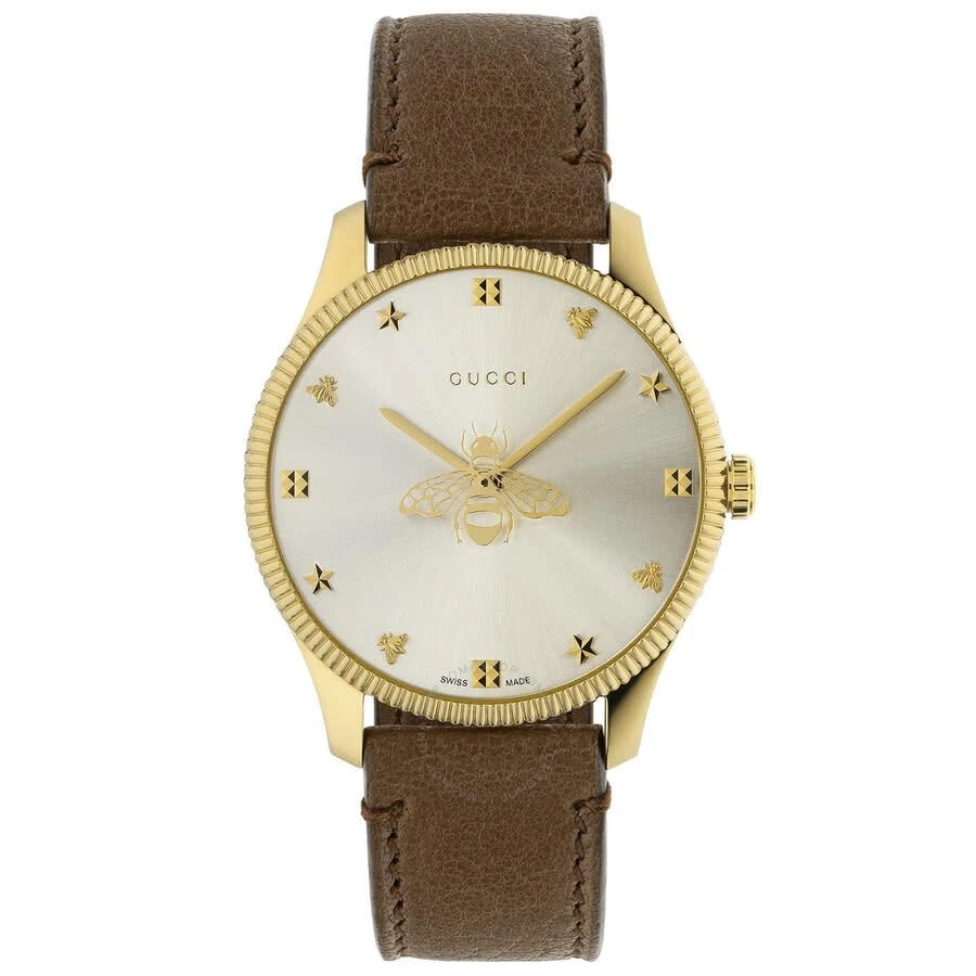 Gucci G-Timeless Quartz Silver Dial Ladies Watch YA1264199 1