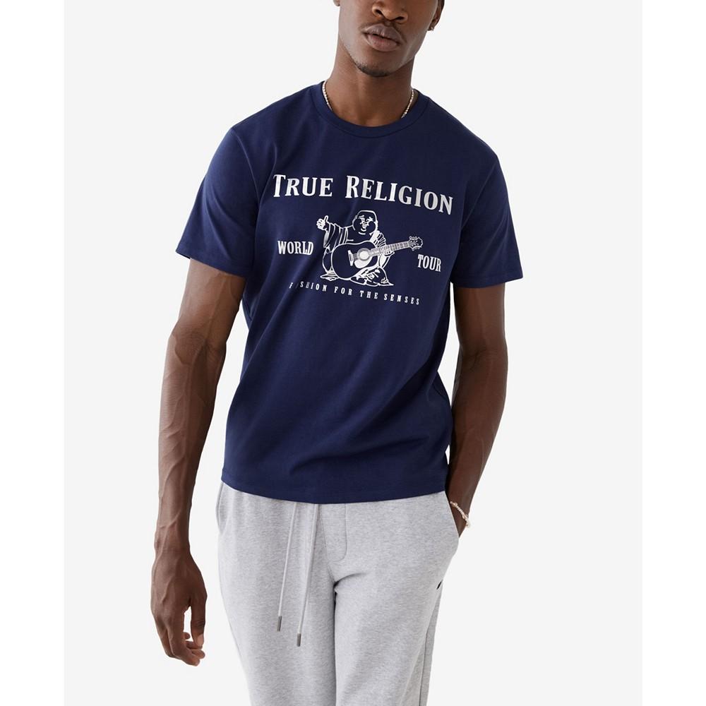 True Religion Men's Metallic Buddha Crewneck T-shirt