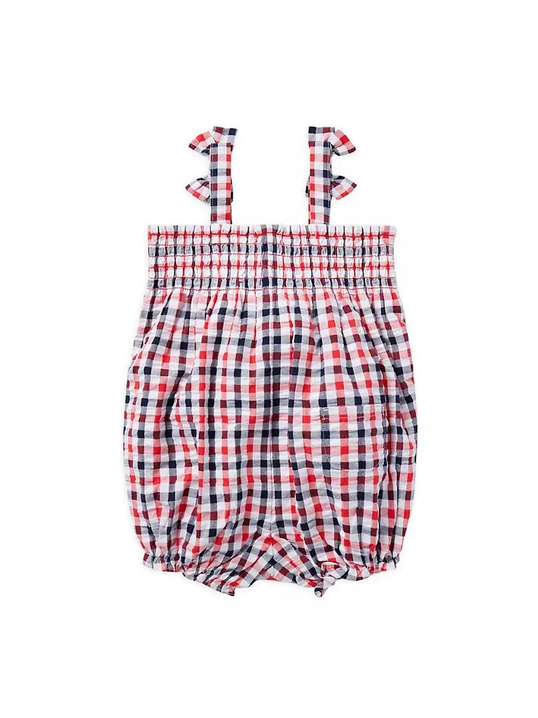 Janie and Jack Baby Girl's Bow Gingham Bubble Romper 2