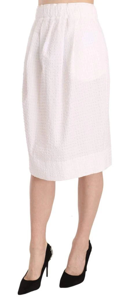 L'AUTRE CHOSE L'Autre Chose  Jacquard Plain Weave Stretch Midi Skirt 2