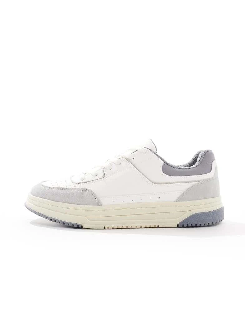 Pull&Bear Pull&Bear chunky panel contrast trainer in white 2