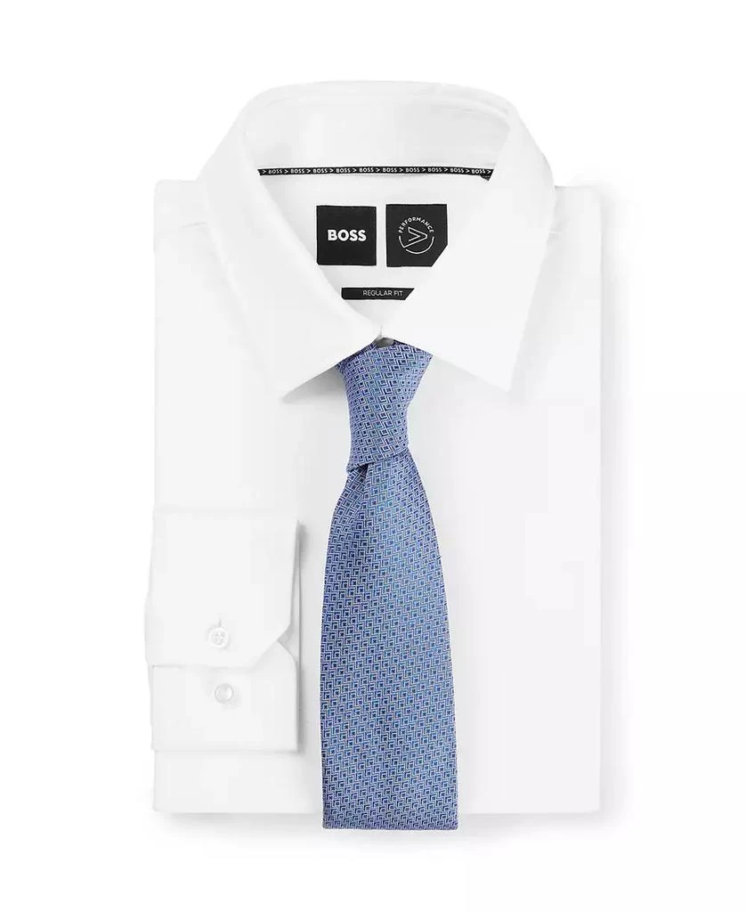 Hugo Boss Men's Silk-Blend Jacquard Patterned Tie 1