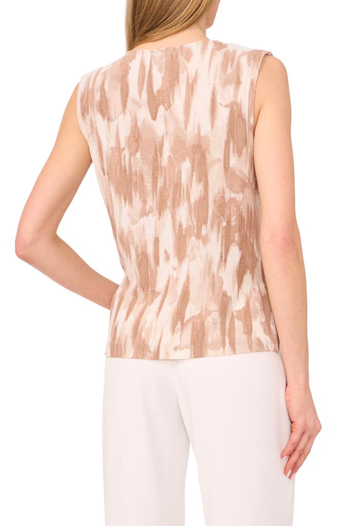 Halogen Gauze Textured Faux Wrap Top