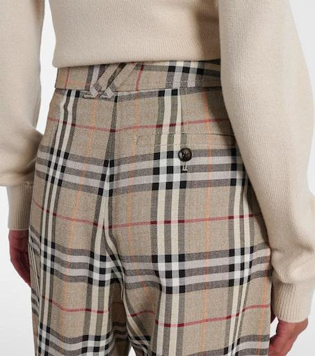 Burberry Burberry Check belted wide-leg pants 6