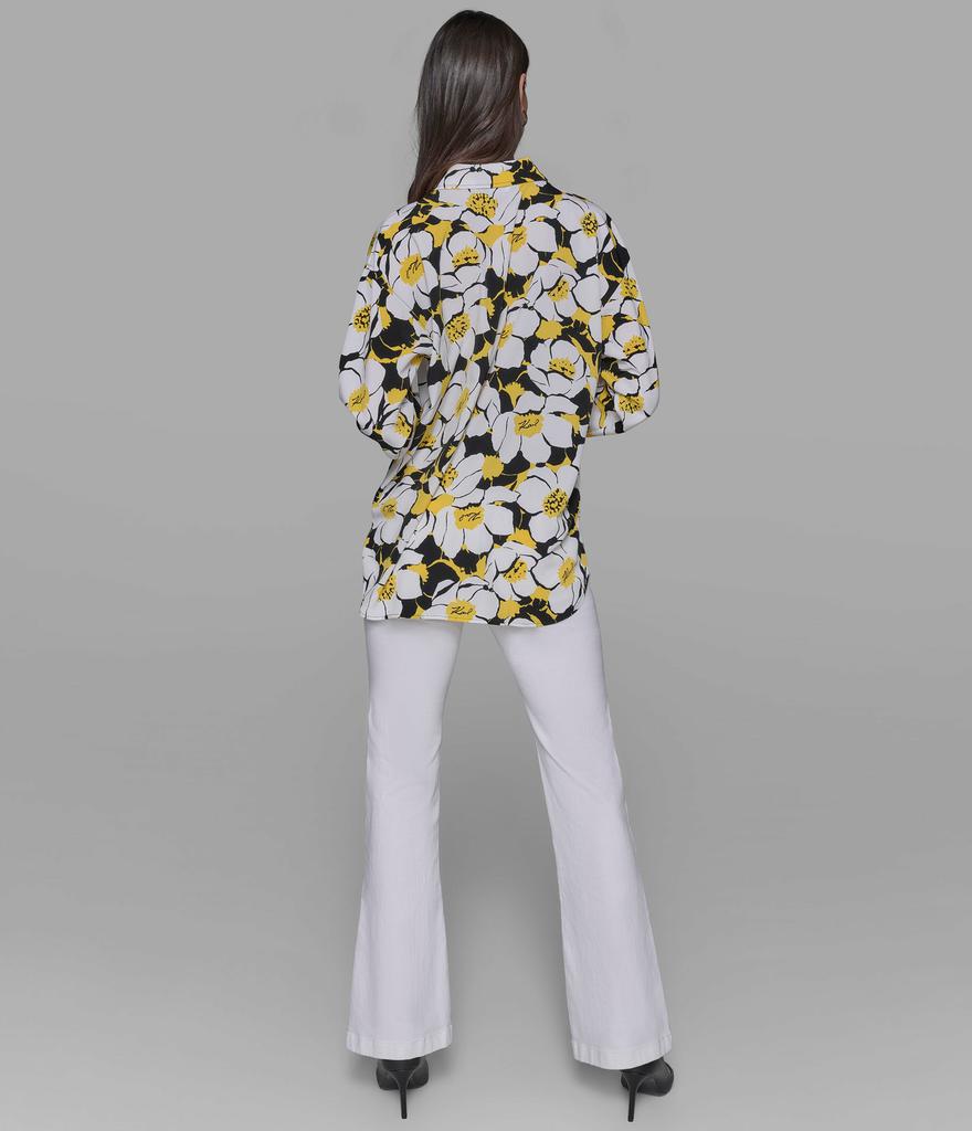 Karl Lagerfeld Paris DAFFODIL SILKY BUTTON DOWN BLOUSE