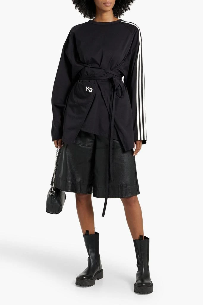 Y-3 Printed tech-jersey wrap top 2