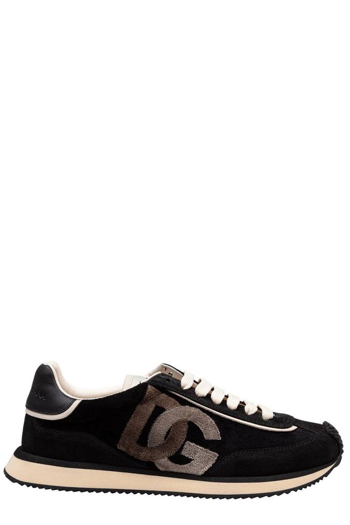 スニーカー Dolce & Gabbana 'Cushion' White Leather Blend Sneakers Dolce & Gabbana Women's DG Cushion Low Top Sneakers