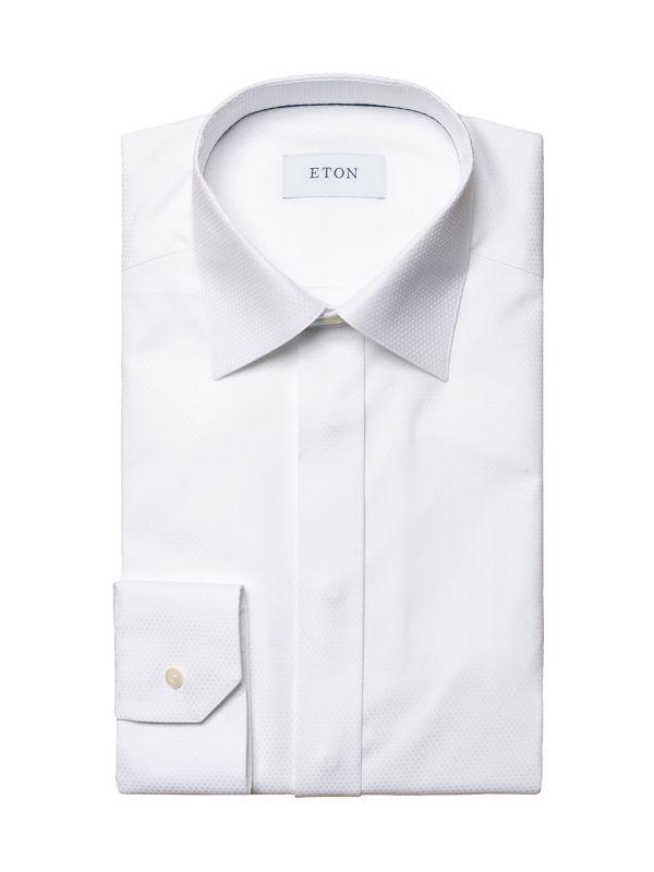 Eton Contemporary-Fit Pin-Dot Piqué Dress Shirt