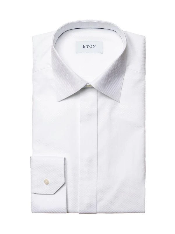 Eton Contemporary-Fit Pin-Dot Piqué Dress Shirt 1