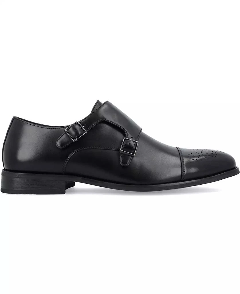 Vance Co. Men's Atticus Wide Tru Comfort Foam Double Monk Strap Cap Toe Dress Shoe 5