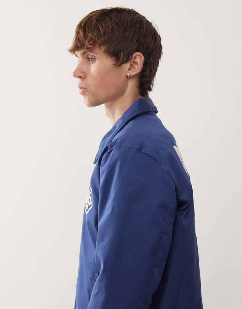 Shop Deus Ex Machina workwear 2.0 jacket in navy on Sale at