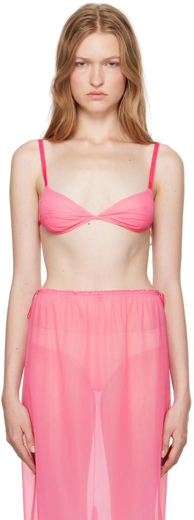 Carven Pink Sheer Bra
