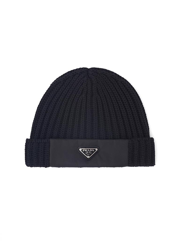 PRADA　Re-Nylon　Gabardine and wool cap Shop Re-Nylon Gabardine And Wool Cap on Sale at BeyondStyle – Get