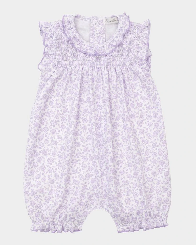 Kissy Kissy Girl's Summer Gardens Smocked Playsuit, Size 3M-24M 1