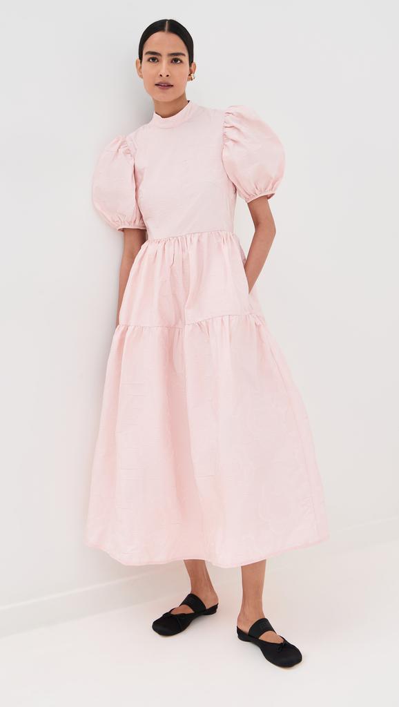 CECILIE BAHNSEN Yellow Giovanna Midi Dress - Dresses