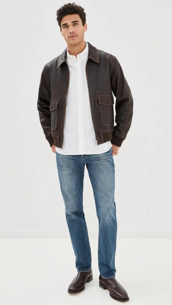 Officine Générale Cesario Lamb Vintage Leather Jacket 7