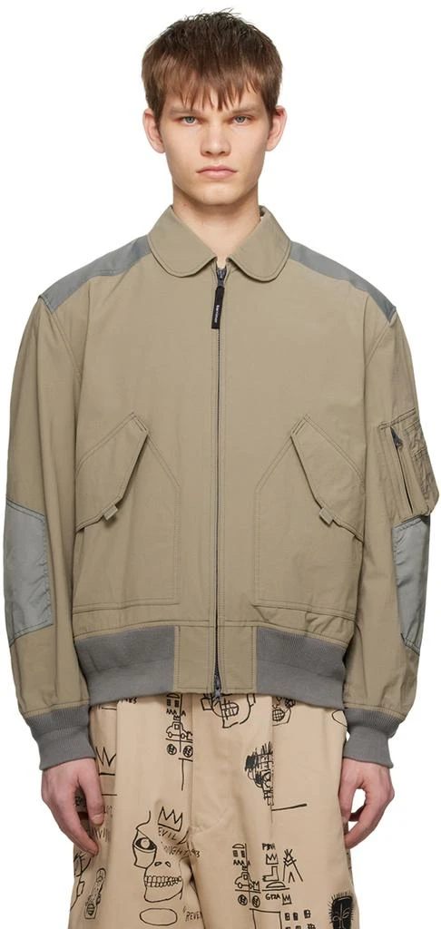 Junya Watanabe Beige Karrimor Edition Paneled Bomber Jacket 1