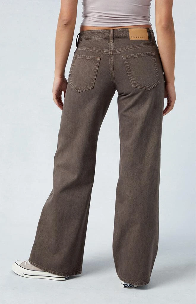 PacSun Eco Brown Low Rise Baggy Jeans 4