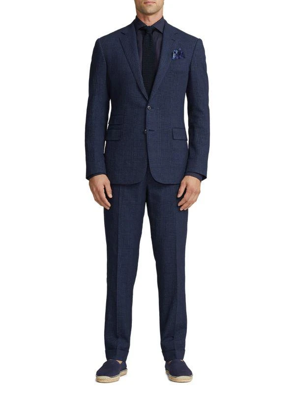 Ralph Lauren Kent Wool & Linen-Blend Plaid Seersucker Single-Breasted Suit 1