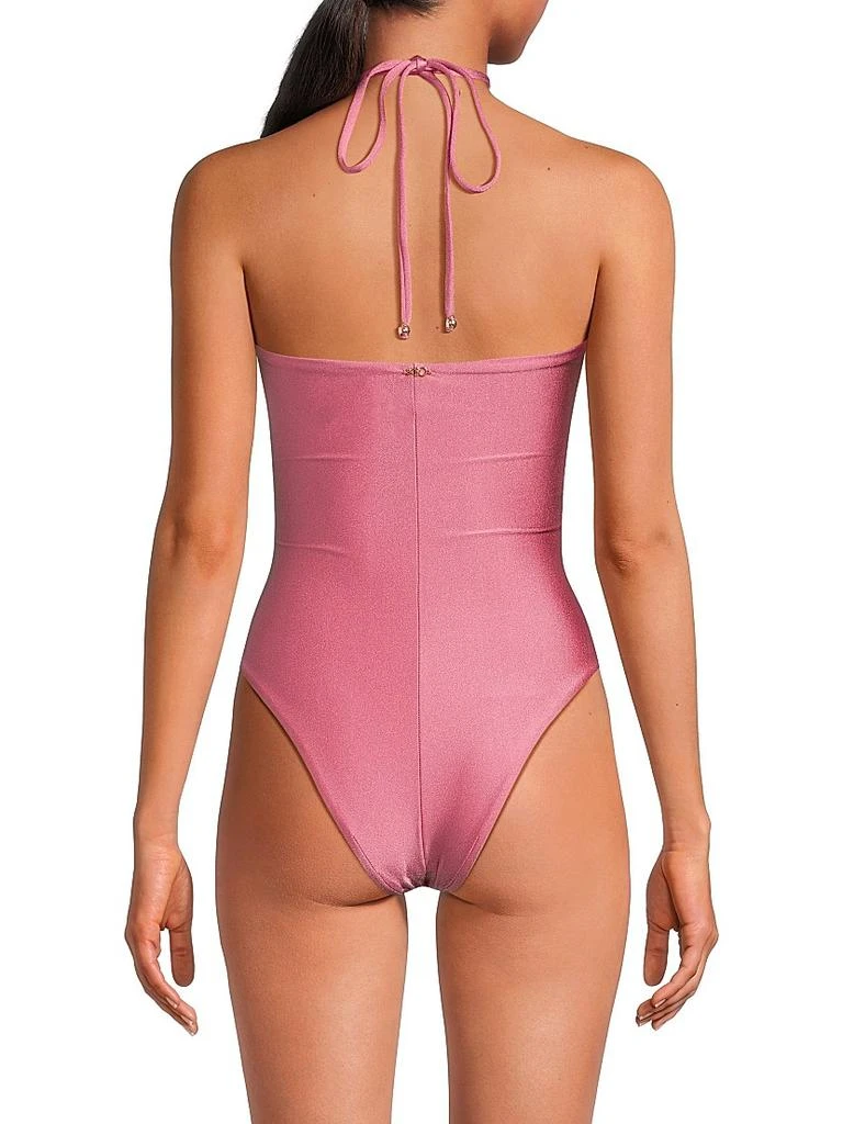 PatBO Seashell Halter One-Piece Swimsuit 5