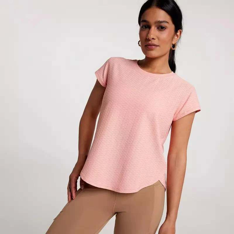 CALIA CALIA Women's Renew Twisted Mesh Short Sleeve Tee 1