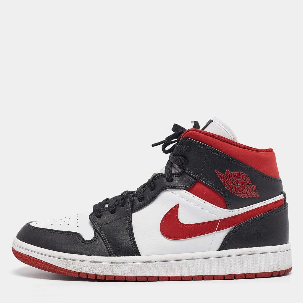 Jordan Air Jordans Multicolor Leather Jordan 1 Mid Gym Red Black White Sneakers Size 43 1