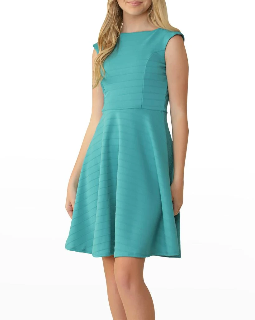 Un Deux Trois Girls Textured A-Line Dress, Size 7-20 1