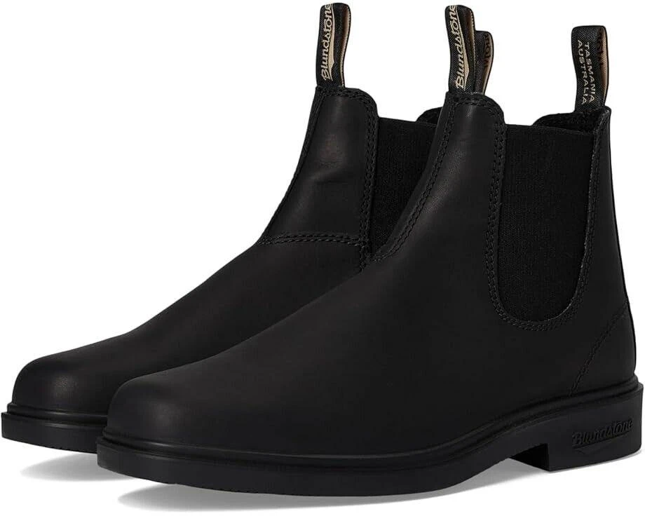 Blundstone Dress Boots Unisex US M7-W9 Black Leather Chisel Toe Chelsea ZPO1874 1
