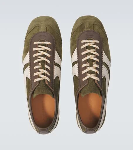 Dries Van Noten Leather-trimmed suede sneakers 4