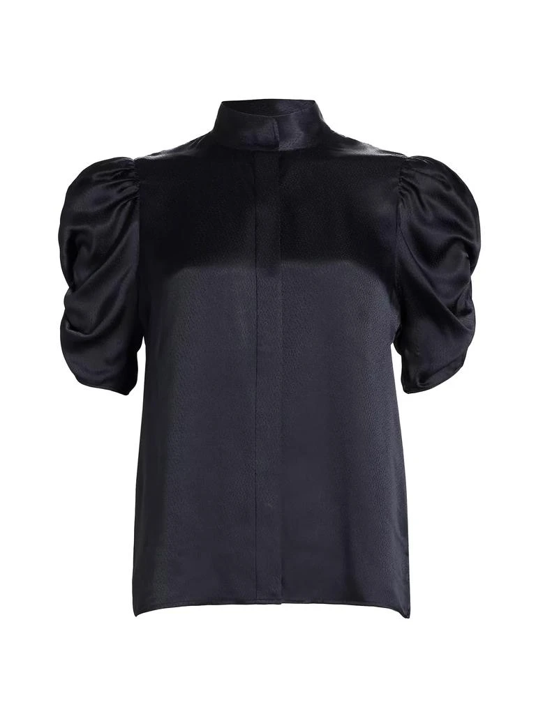 FRAME Puff-Sleeve Silk Blouse 1