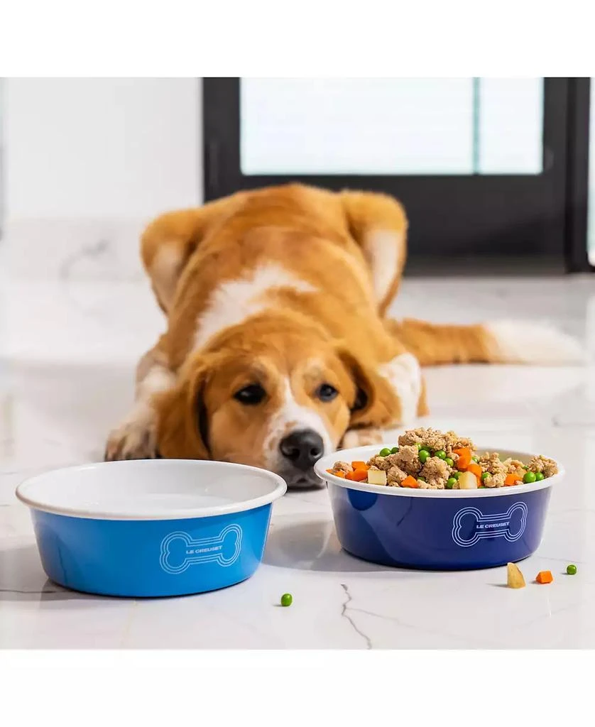 Le Creuset 6 Cup Enamel on Steel Pet Bowl with Skid Resistant Base 8