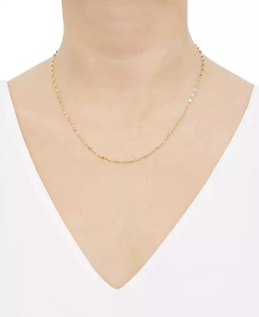 Italian Gold Mirror Chain Necklace in 10k Yellow Gold 3