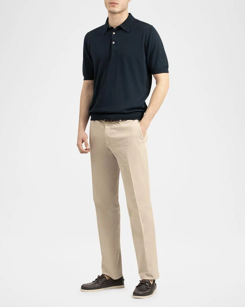 BOGLIOLI Men's Garment-Washed Cotton Polo Shirt 2