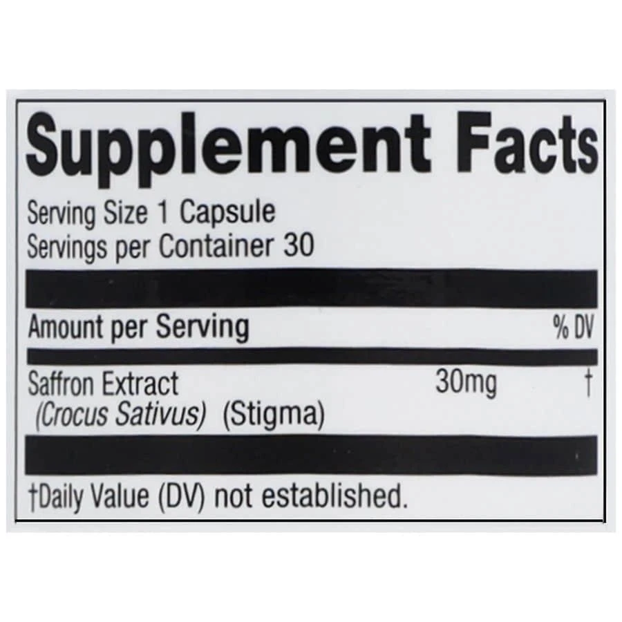 Walgreens Free & Pure Saffron 30 mg Capsules 5