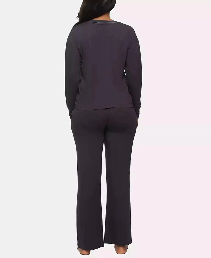 Felina Women's Aria Long Sleeve Crewneck and Pant Lounge Set 5