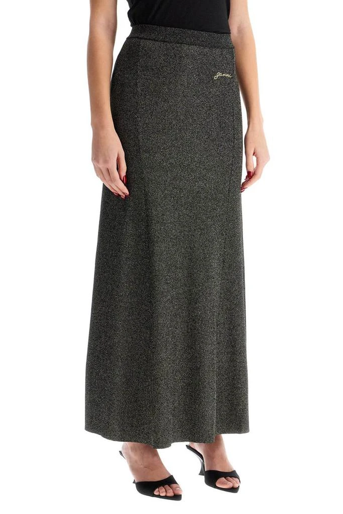 Ganni long lurex knit skirt 2