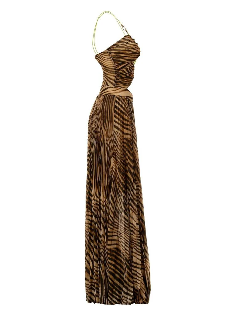 slim fit dress slacks Roberto Cavalli // White & Gold Chain Print Asymmetrical Dress – VSP  Consignment