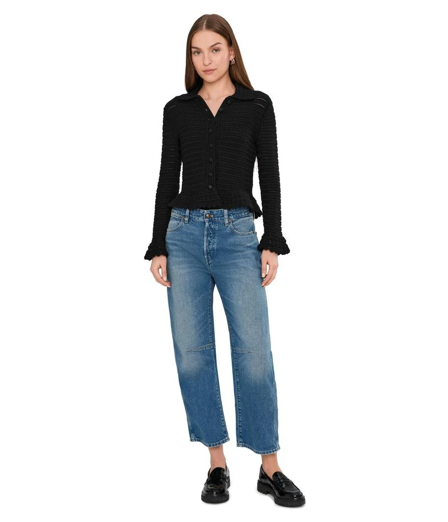 Madewell Pointelle-Knit Peplum Cardigan 2