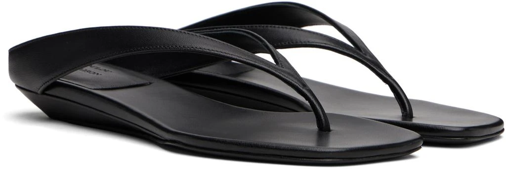 Loulou de Saison Black Coda Nappa Leather Sandals 4