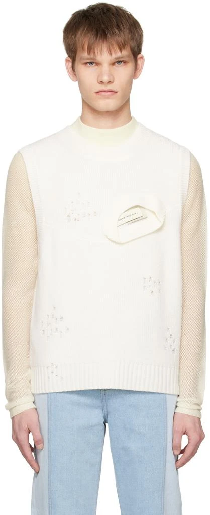 Feng Chen Wang White Distressed Vest 1