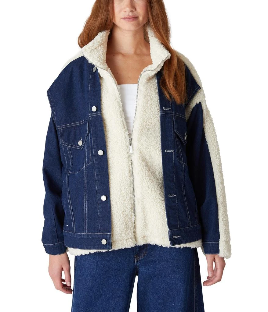 Blank NYC Denim and Sherpa Jacket 1