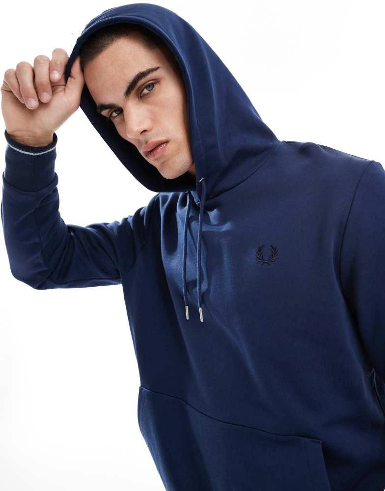 Fred Perry Fred Perry pullover hoodie in dark green 3