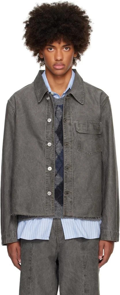 Our Legacy Gray Cut Rebirth Denim Jacket 1