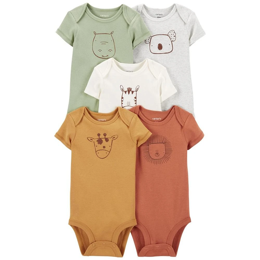 Carter's Baby Boys Short Sleeve Bodysuits, Pack of 5 1