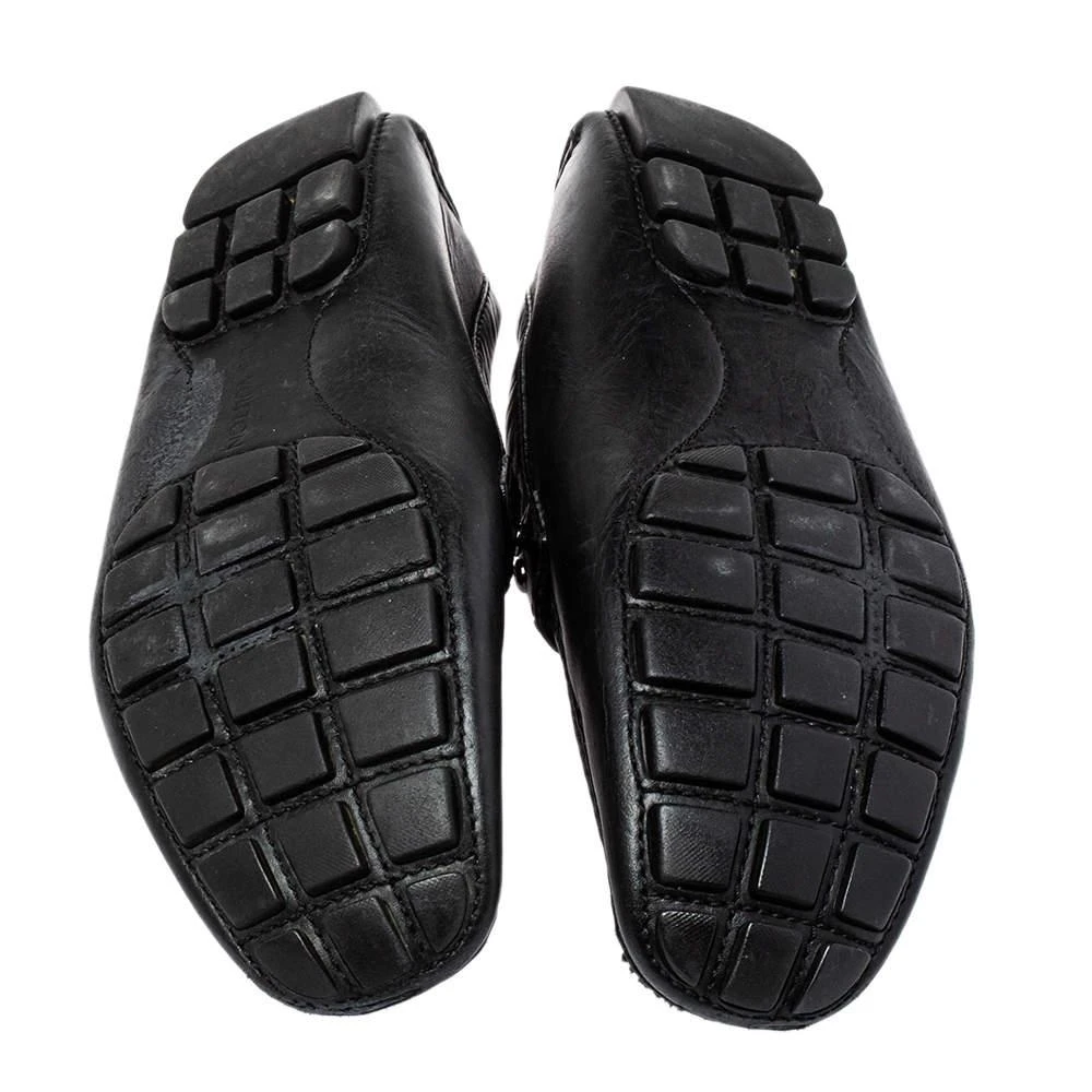 Louis Vuitton Louis Vuitton Black Leather Monte Carlo Slip on Loafer Size 44 6