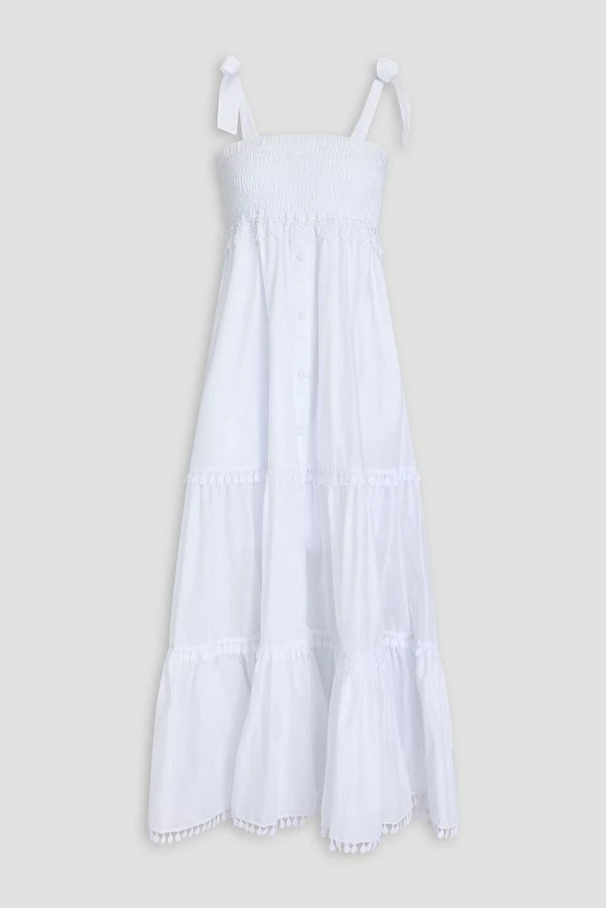 Charo Ruiz Ibiza Delphinus tiered cotton-blend voile maxi dress 1
