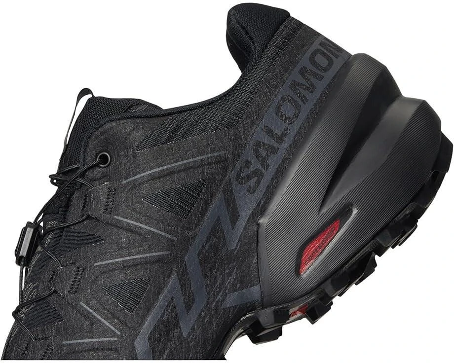 Salomon Salomon Speedcross 6 417440 Sneakers Men's Black Red Low Top Trail Running Shoes 6