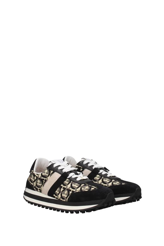 Salvatore Ferragamo Sneakers iulia Fabric Black Beige 2