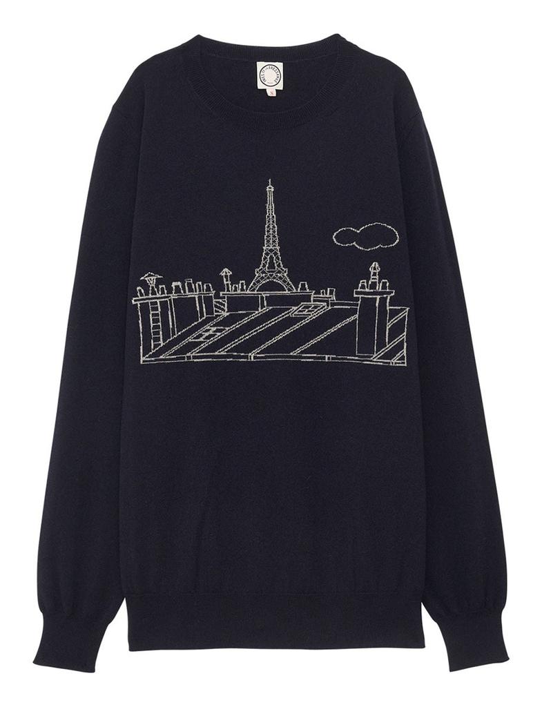 INES DE LA FRESSANGE PARIS Parigi navy blue sweater